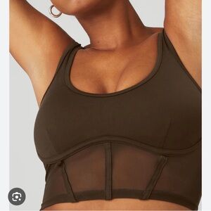 ALO Yoga espresso corset top